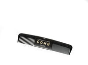 Black carbon fiber wide and fine tooth comb on white background