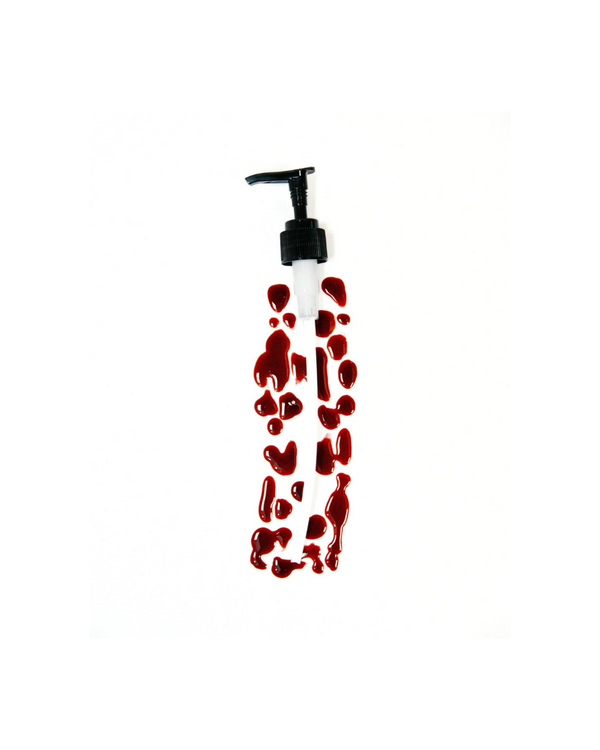 Outline of a Conditioner Bottle with Blood Water drops